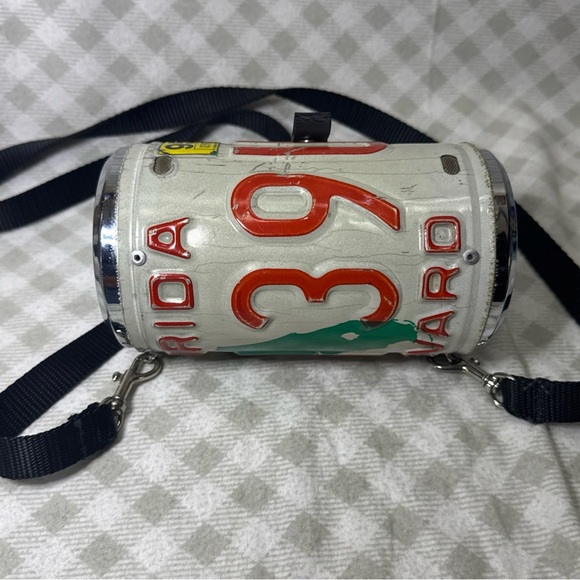 Rare Little Earth Florida License Plate Harley Davidson Barrel Purse Handbag - Picture 5 of 8